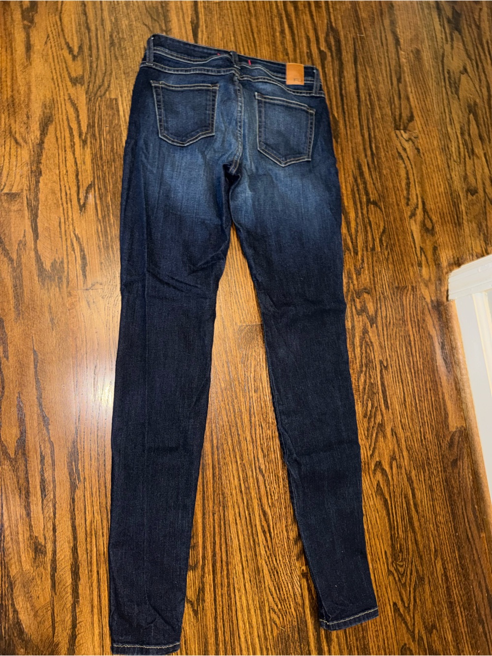 Women's Dark Indigo Skinny Jeans — Stretch Slim Fit-HELEN - Picture 2 of 6